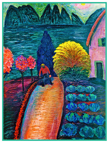The Yellow Bush by Marianne Von Werefkin Counted Cross Stitch Pattern