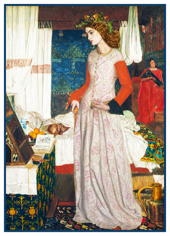 William Morris Camelot's Guinevere Counted Cross Stitch Pattern
