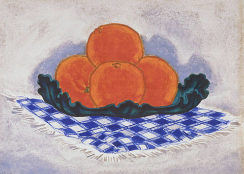 Still Life of Oranges by Oscar Florianus Bluemner Counted Cross Stitch Pattern
