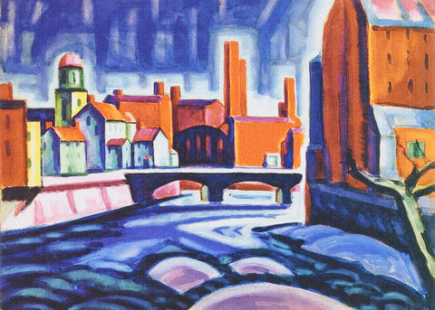 Impression of Silk Town by Oscar Florianus Bluemner Counted Cross Stitch Pattern