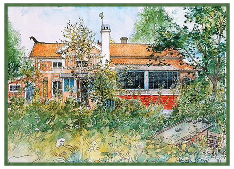 The Cottage in Sundborn Sweden by Swedish Artist Carl Larsson Counted Cross Stitch Pattern