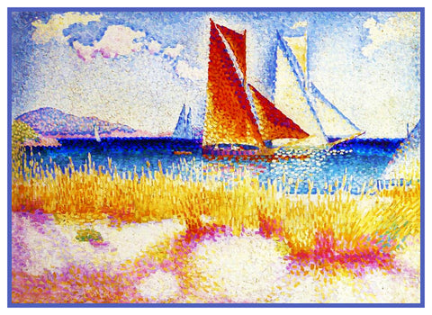 Henri-Edmond Cross Boats Sail In Regatta Orenco Originals Counted Cross Stitch Pattern