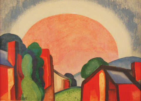 Rosy Light by Oscar Florianus Bluemner Counted Cross Stitch Pattern