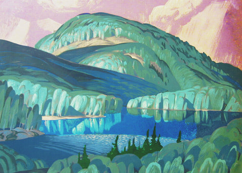 Canadian Group of Seven AJ Casson Cloche Hills Canada Landscape Counted Cross Stitch Pattern