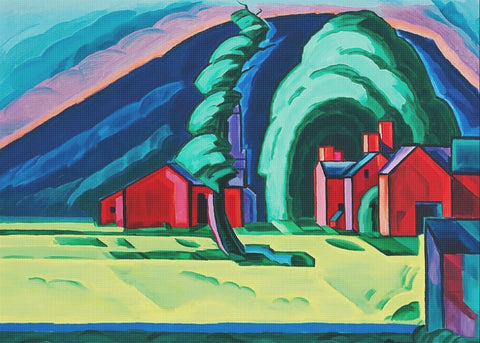 Illusion of a New Jersey Prairie by Oscar Florianus Bluemner Counted Cross Stitch Pattern