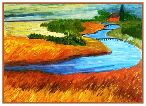 Winding Prerow River by Marianne Von Werefkin Counted Cross Stitch Pattern