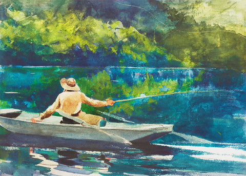 Casting the Dream by Winslow Homer Counted Cross Stitch Pattern DIGITAL DOWNLOAD