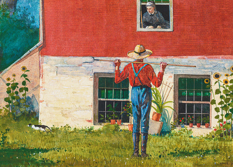 In The Garden Detail by Winslow Homer Counted Cross Stitch Pattern