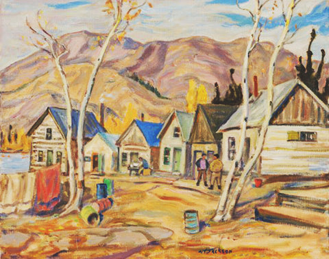 Canadian Group of Seven - A. Y. Jackson The Mining Camp Canadian Landscape Counted Cross Stitch Pattern
