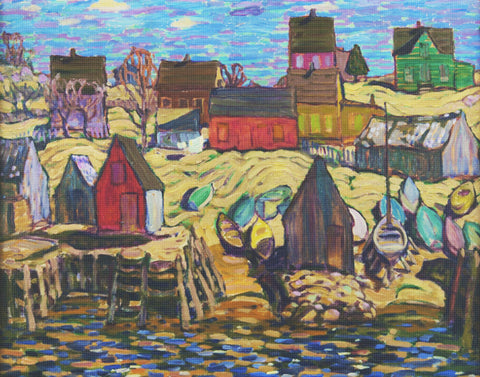 Canadian Group of Seven - A. Y. Jackson Herring Cove Canadian Landscape Counted Cross Stitch Pattern