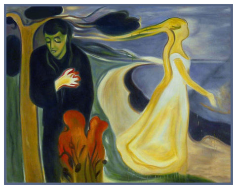 Separation by Symbolist Artist Edvard Munch Counted Cross Stitch Chart Pattern DIGITAL DOWNLOAD