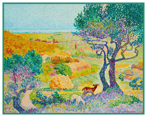 Henri-Edmond Cross French Farm Landscape Orenco Originals Counted Cross Stitch Pattern