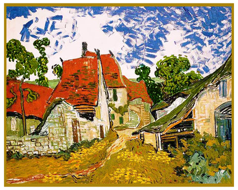 Village Road in Arles France by Vincent Van Gogh Counted Cross Stitch Pattern