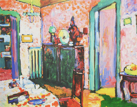 My Dining Room by Artist Wassily Kandinsky Counted Cross Stitch Pattern
