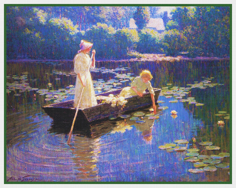 Boating on a Summer Day By  Abbott Fuller Graves Counted Cross Stitch Pattern