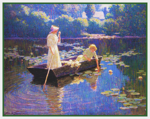 Boating on a Summer Day By  Abbott Fuller Graves Counted Cross Stitch Pattern