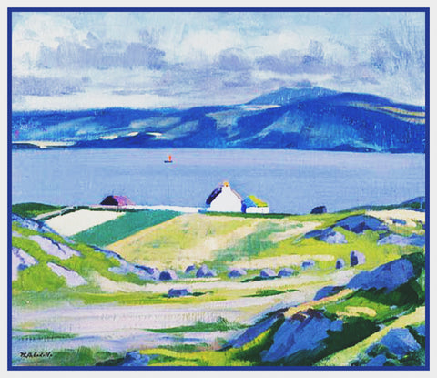 The Island of Iona Scotland by Francis Campbell Boileau Cadell Counted Cross Stitch Pattern