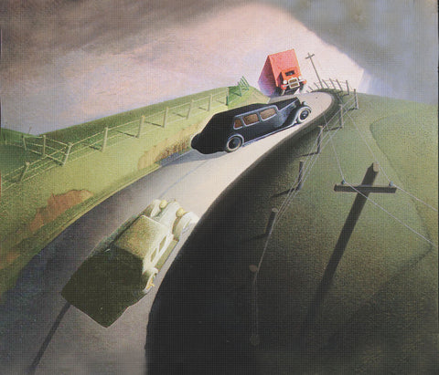 Death on Ridge Road by American Painter Grant Wood Counted Cross Stitch Pattern