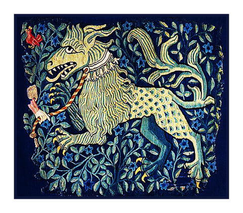 Gremlin Animal from a Medieval Tapestry Counted Cross Stitch Pattern
