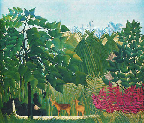 The Waterfall by Henri Rousseau Counted Cross Stitch Pattern