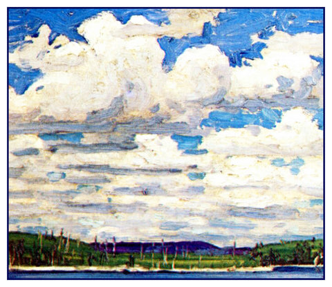 Tom Thomson's Summer Day Algonquin Canada Landscape Counted Cross Stitch Pattern