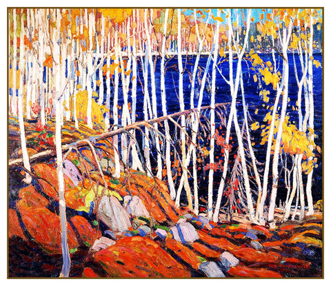 Tom Thomson's Autumn in the Northland Canada Landscape Counted Cross Stitch Pattern DIGITAL DOWNLOAD