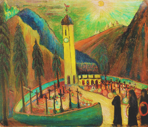 Russian Marianne Von Werefkin's All Souls Counted Cross Stitch Pattern