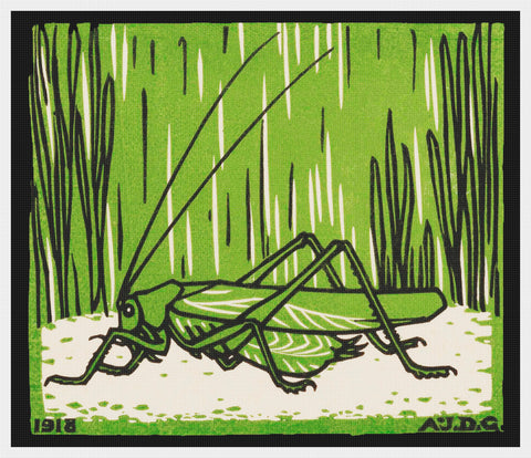 Grasshopper by Julie de Graag Counted Cross Stitch Pattern