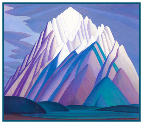 Lawren Harris's Mountain Forms Canada Landscape Counted Cross Stitch Pattern DIGITAL DOWNLOAD