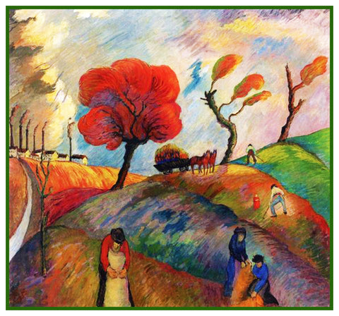 Working on the Farm by Marianne Von Werefkin Counted Cross Stitch Pattern