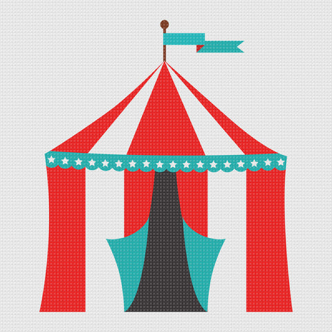 Contemporary Circus Tent Hand Embroidery Pattern