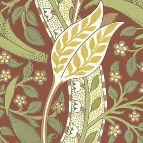 William Morris Daffodil Flower Design in Earthtones Counted Cross Stitch Pattern