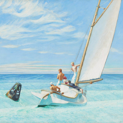 Ground Swell Detail by American Edward Hopper Counted Cross Stitch Pattern