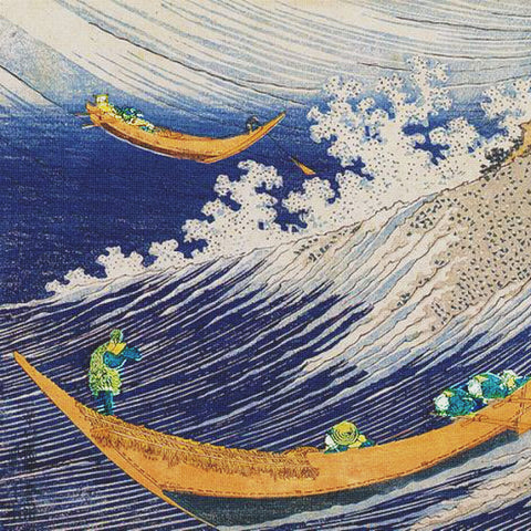 Orenco Originals Hokusai Choshi Fishing Boats Detail -Square Design Counted Cross Stitch Pattern