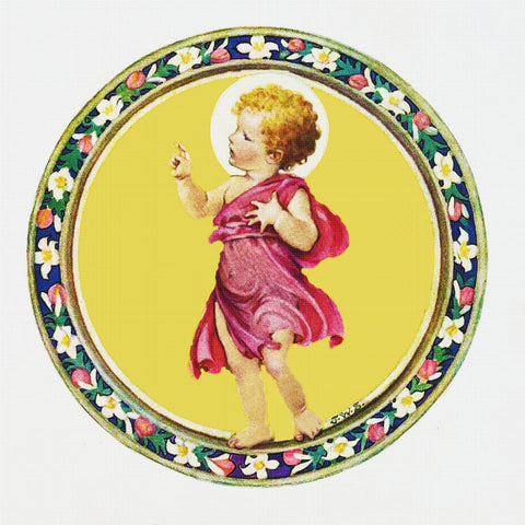 The Baby Jesus By Jessie Willcox Smith Counted Cross Stitch Pattern