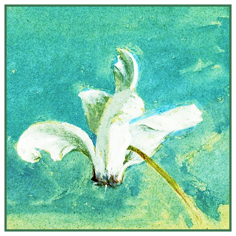 Study of a Cyclamen Flower by John Ruskin Counted Cross Stitch Pattern