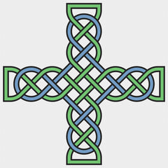 EASY * 3 DMC Colors* Celtic Knot Cross Counted Cross Stitch Pattern