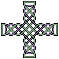 EASY * 3 DMC Colors* Celtic Knot Cross Counted Cross Stitch Pattern