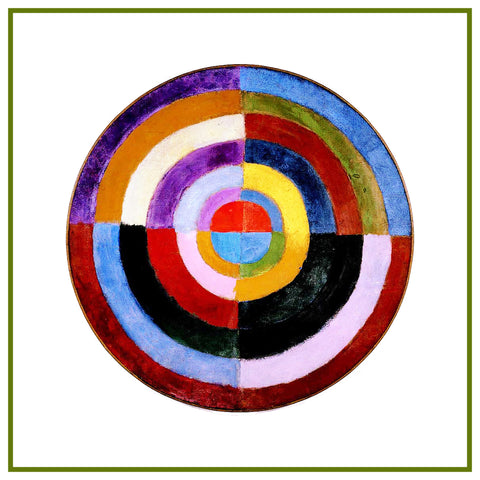 The Premier Disc Geometric Cusbism by Artist Robert Delaunay Counted Cross Stitch Pattern