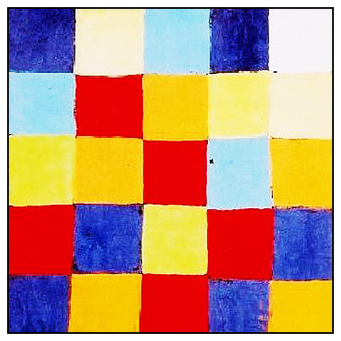 Farbtafel Color Charts detail by Expressionist Artist Paul Klee Counted Cross Stitch Pattern