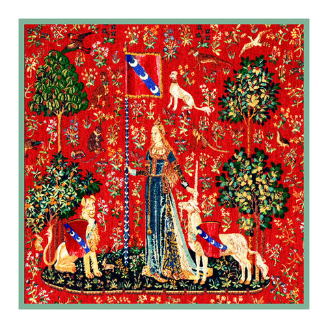 The Touch Panel from the Lady and The Unicorn Tapestries Counted Cross Stitch Pattern