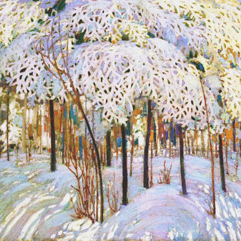 Canadian Group of Seven Tom Thomson's Snows in October Canada Landscape Counted Cross Stitch Pattern