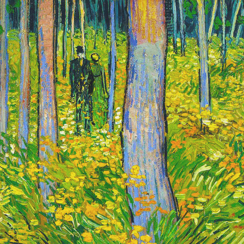 Vincent Van Gogh Couple Walking in Woods Counted Cross Stitch Pattern DIGITAL DOWNLOAD