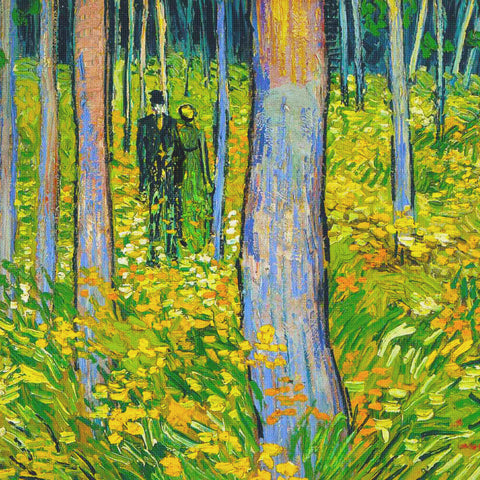 Vincent Van Gogh Couple Walking in Woods Counted Cross Stitch Pattern