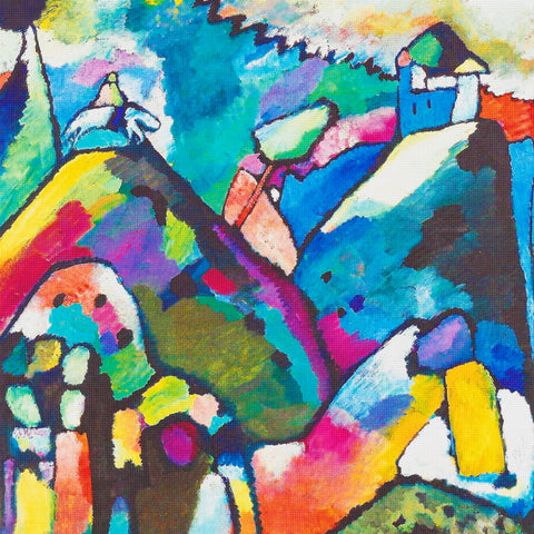 Improvisation IX Abstract by Artist Wassily Kandinsky Counted Cross Stitch Pattern