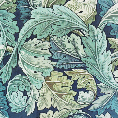Originals William Morris Blue Green Acanthus Vines Counted Cross Stitch Pattern