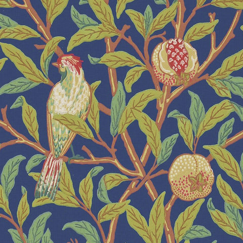 William Morris Bird and Fruit Detail in Blues Design Counted Cross Stitch Pattern