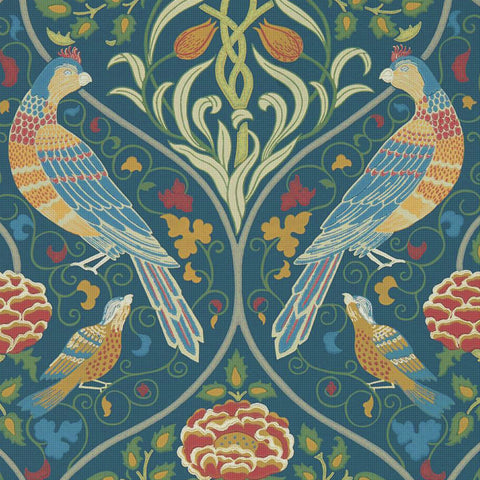 William Morris Autumn Birds Design Counted Cross Stitch Pattern