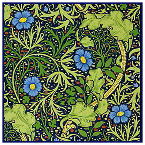 William Morris Seaweed Design Detail Design Counted Cross Stitch Pattern