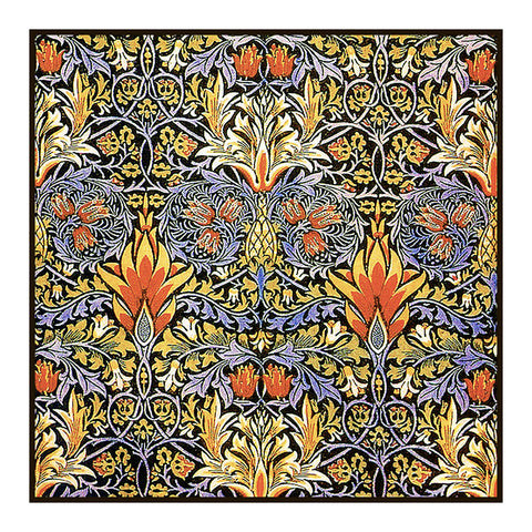 Snakeshead Design in Earthtones by William Morris Counted Cross Stitch Pattern